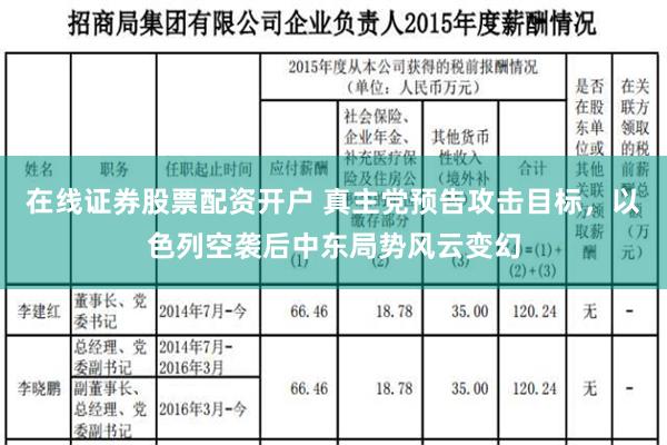 在线证券股票配资开户 真主党预告攻击目标，以色列空袭后中东局势风云变幻