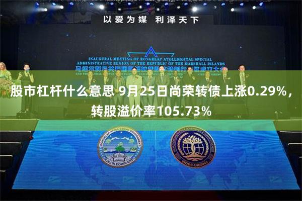 股市杠杆什么意思 9月25日尚荣转债上涨0.29%，转股溢价率105.73%